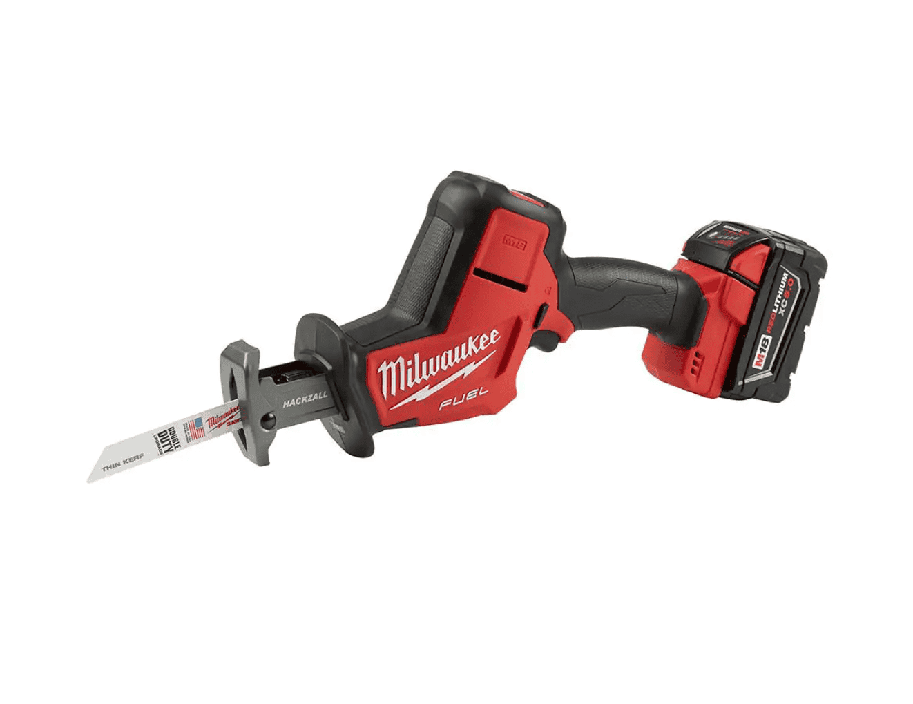 Milwaukee 2719-21-48-00-5226 M18 FUEL 18V Lithium-Ion Brushless Cordless HACKZALL Reciprocating Saw Kit with Carbide Teeth AX SAWZALL Blade