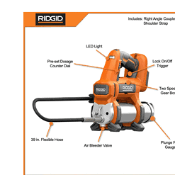 RIDGID R860445B 18V Cordless Grease Gun (Tool Only)