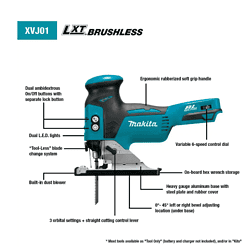 Makita Jig Saw XVJ01Z 18-Volt LXT Lithium-Ion Brushless Cordless Barrel Grip (Tool-Only)