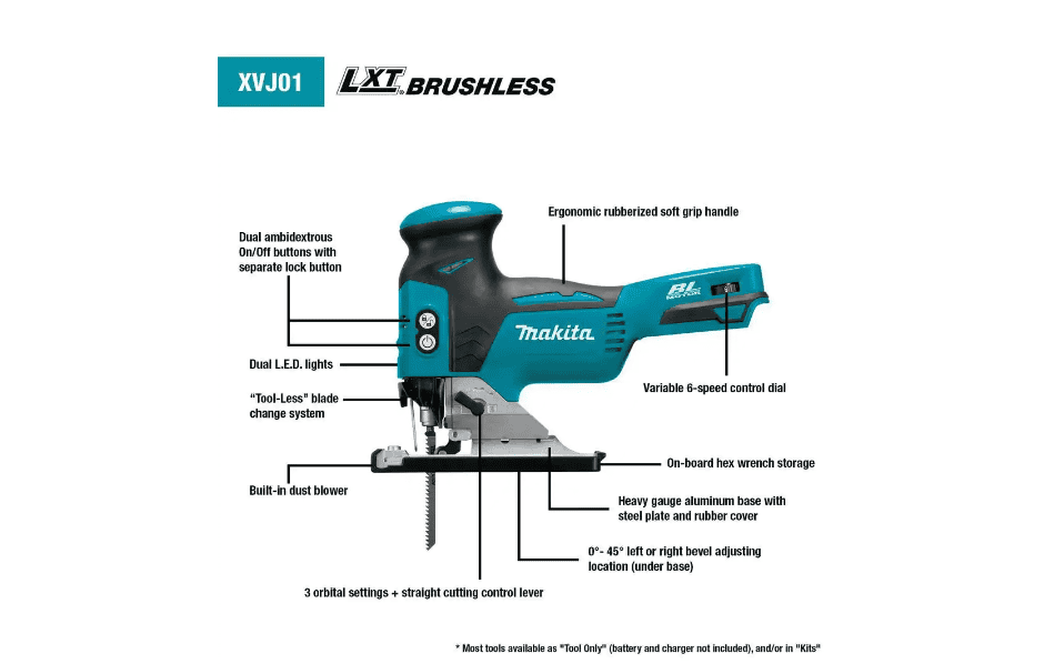 Makita Jig Saw XVJ01Z 18-Volt LXT Lithium-Ion Brushless Cordless Barrel Grip (Tool-Only)