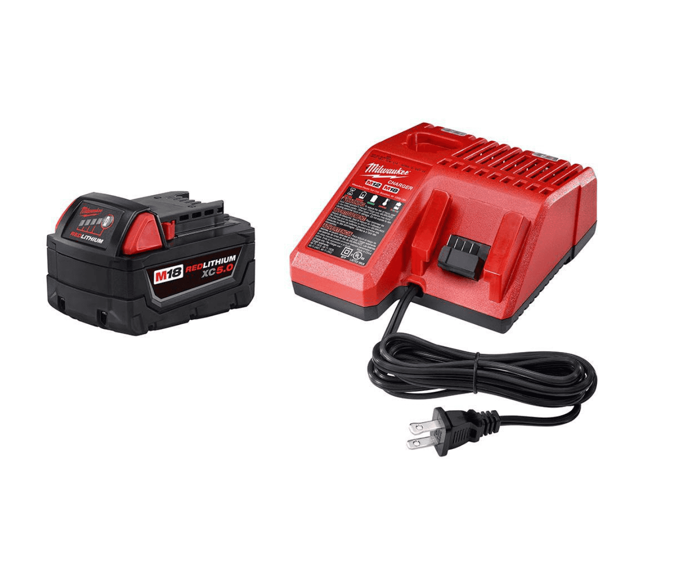 Milwaukee 2630-20-48-59-1850 M18 18V Lithium-Ion Cordless 6-1/2 in. Circular Saw W/ M18 Starter Kit (1) 5.0Ah Battery & Charger