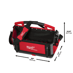 Milwaukee 48-22-8320-48-22-8193 20 in. PACKOUT Tote with Zipper Tool Bags in Multi-Color (3-Pack)