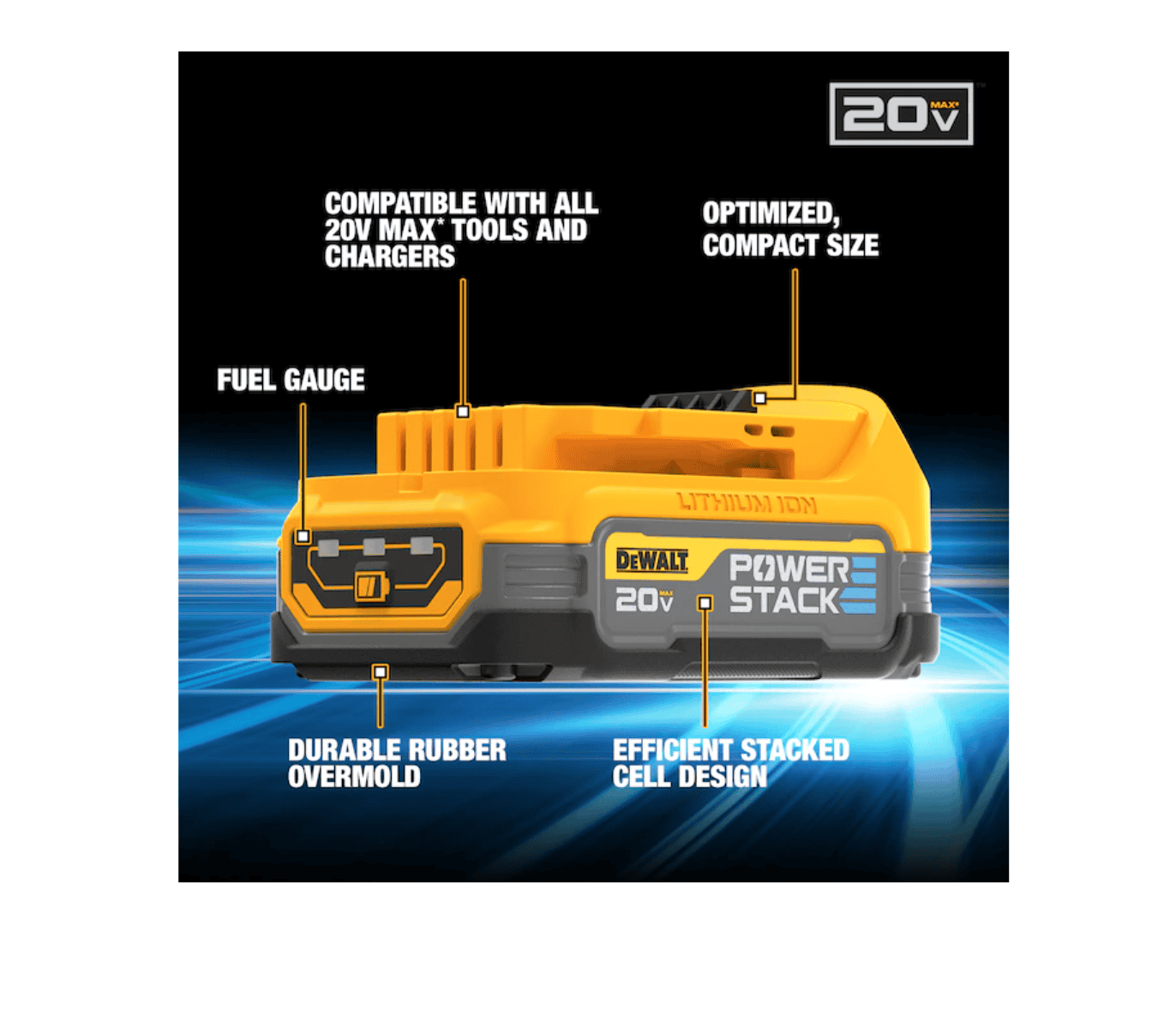 DEWALT DCF840E1 20V 1/4 in IMPACT DRIVER WITH POWERSTACK BATTERY - Image 3