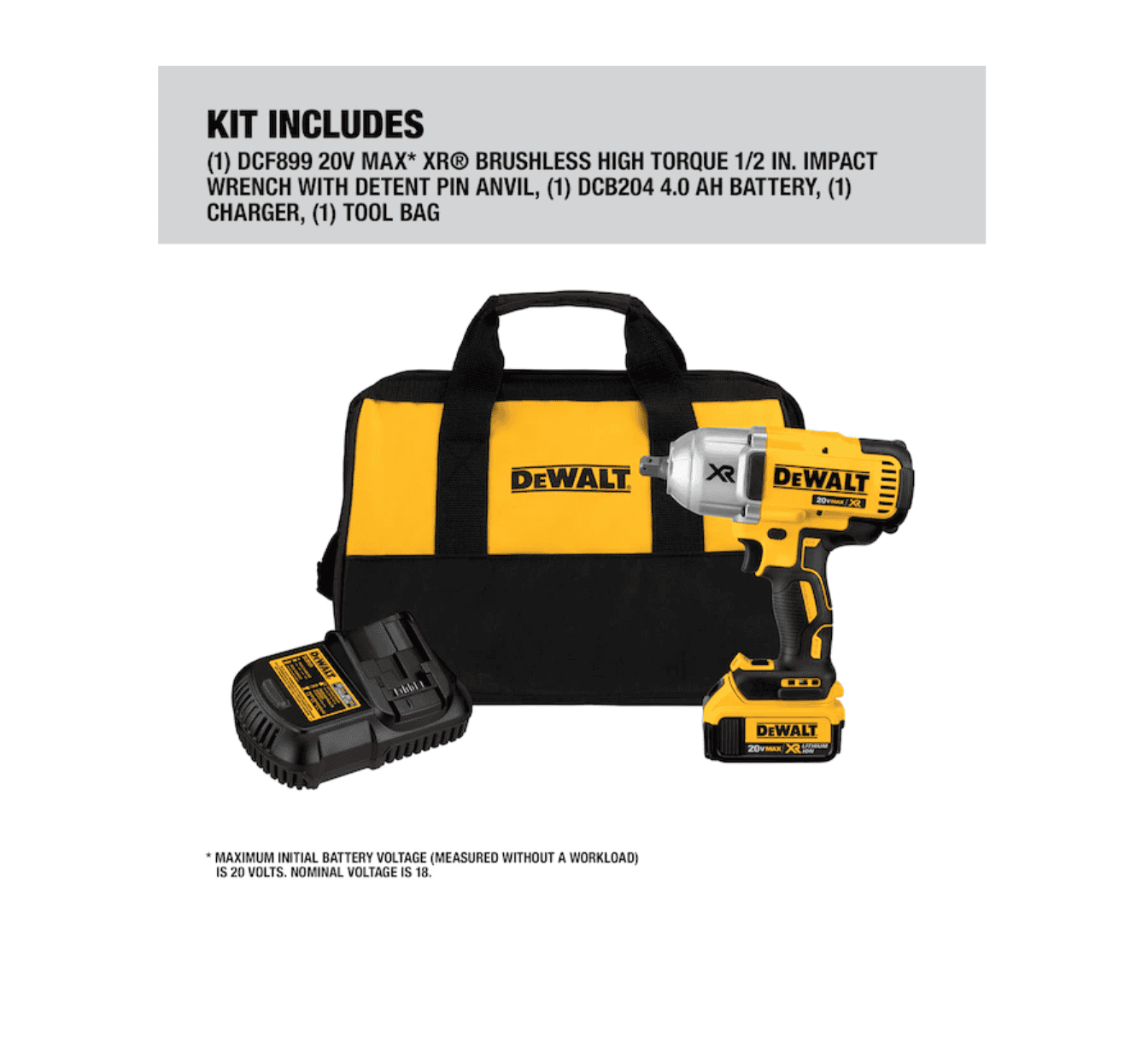 DEWALT DCF899M1 Xr 20-volt Max Variable Speed Brushless 1/2-in Drive Cordless Impact Wrench - Image 3