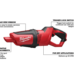 Milwaukee 2401-22-0850-20 M12 12-Volt Lithium-Ion Cordless 1/4 in. Hex Screwdriver Kit with M12 Lithium-Ion Cordless Compact Vacuum
