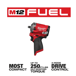 Milwaukee 2554-20-2564-20-2567-20 M12 FUEL 12V Li-Ion Brushless Cordless Stubby 3/8 in