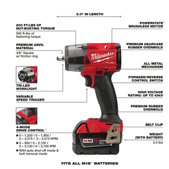 Milwaukee M18 FUEL GEN-2 Mid Torque Brushless Impact Wrench