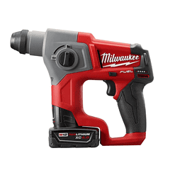 Milwaukee 2416-21XC M12 FUEL 12V Lithium-Ion Brushless Cordless 5/8 in. SDS-Plus Rotary Hammer Kit with One 4.0Ah Battery and Bag