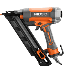 RIDGID R250AFF Pneumatic 15-Gauge 2-1/2 in. Angled Finish Nailer with CLEAN DRIVE Technology, Tool Bag, and Sample Nails