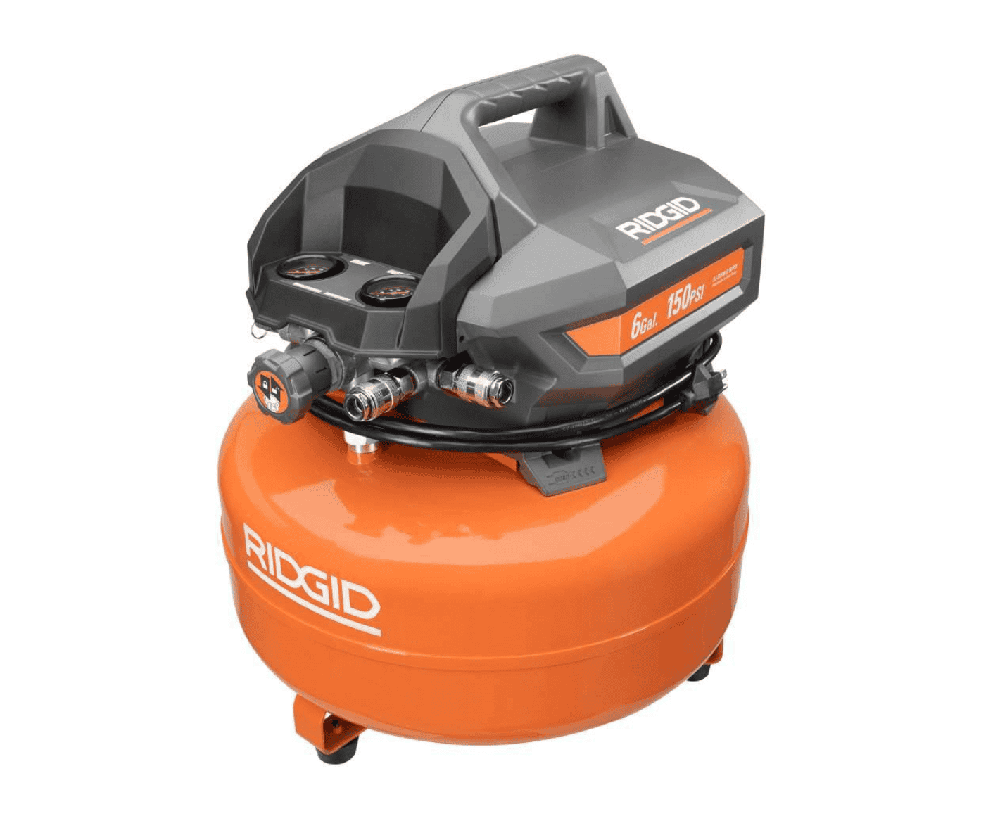 RIDGID R69601FKN 6 Gal. Electric Pancake Air Compressor and Pneumatic 18-Gauge 2-1/8 in. Brad Nailer