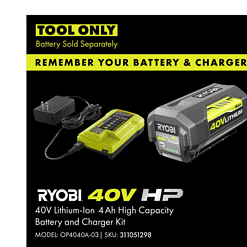 RYOBI RY40509BTL 40V HP Brushless 12 in. Top Handle Cordless Battery Chainsaw (Tool Only)