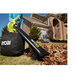 RYOBI RY40451 40V Vac Attack Cordless Leaf Vacuum/Mulcher with 5.0 Ah Battery and Charger