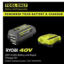 RYOBI RY404014BTLVNM 40V HP Brushless Whisper Series 160 MPH 650 CFM Cordless Battery Leaf Blower (Tool Only)