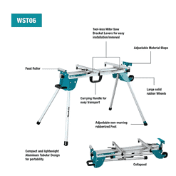 Makita WST06 Compact Folding Miter Saw Stand