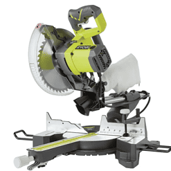 RYOBI TSS103-A181002 15 Amp 10 in. Corded Sliding Compound Miter Saw with 10 in. 40 Carbide Teeth Thin Kerf Miter Saw Blade