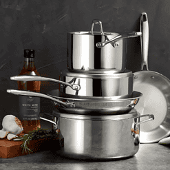 Tramontina Gourmet Tri-Ply Clad 8-Piece Stainless Steel Cookware Set