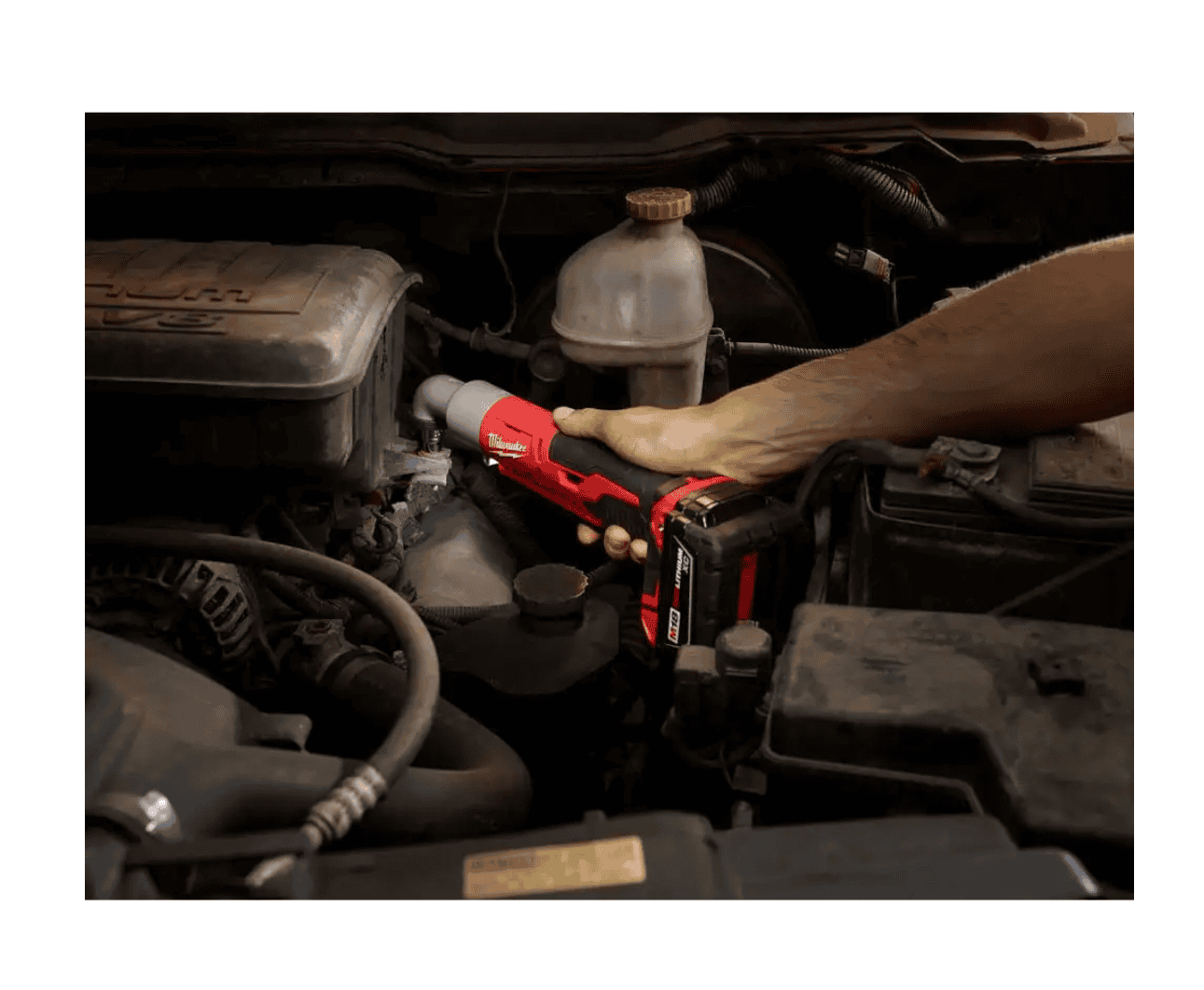 Milwaukee 2668-20 M18 18V Lithium-Ion Cordless 3/8 in. 2-Speed Right Angle Impact Wrench (Tool-Only)
