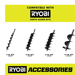 RYOBI RY40701BTLVNM 40V HP Brushless Cordless Earth Auger with 8 in. Bit (Tool Only)