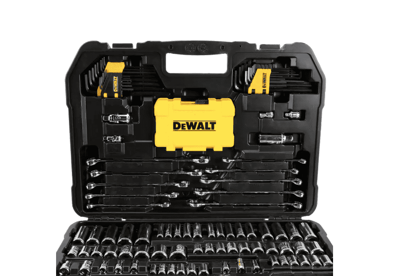 DEWALT DWMT73802 1/4 in. x 3/8 in. Drive Polished Chrome Mechanics Tool Set (142-Piece)