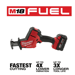 Milwaukee 2719-21 M18 FUEL 18V Lithium-Ion Brushless Cordless HACKZALL Reciprocating Saw Kit W/(1) 5.0Ah Batteries, Charger & Tool Bag