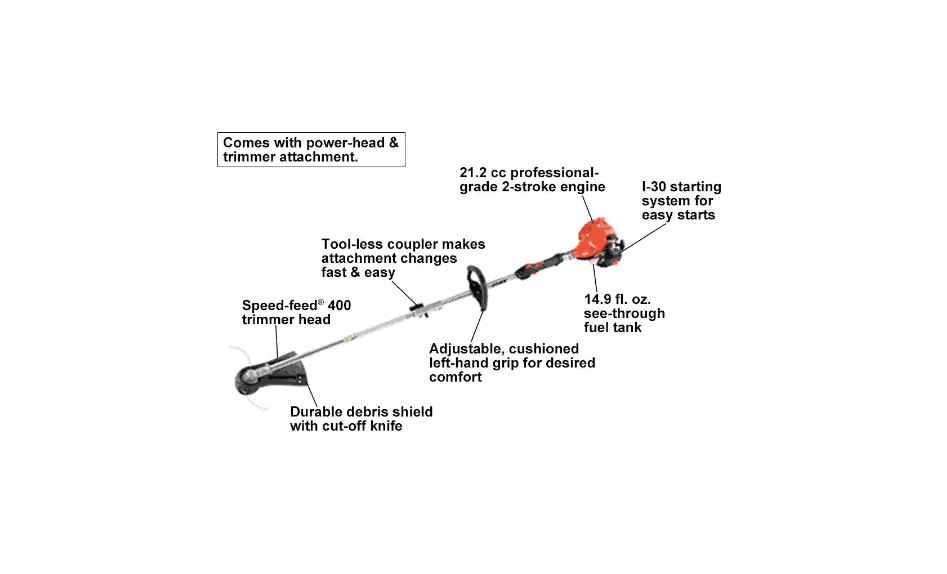 ECHO PAS-225SB 21.2 cc 17 in. Gas 2-Stroke Cycle PAS Straight Shaft Trimmer