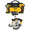 DEWALT DCD771 & DCF885 20-Volt MAX Cordless Drill/Impact Combo Kit (2-Tool) with dck240c2 6-1/2 in. Circular Saw