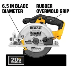 DEWALT DCD771 & DCF885 20-Volt MAX Cordless Drill/Impact Combo Kit (2-Tool) with dck240c2 6-1/2 in. Circular Saw