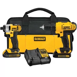 DEWALT DCD771 & DCF885 20-Volt MAX Cordless Drill/Impact Combo Kit (2-Tool) with dck240c2 6-1/2 in. Circular Saw