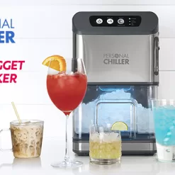 Personal Chiller Portable Countertop Ice Maker for Soft Nugget Ice at Home