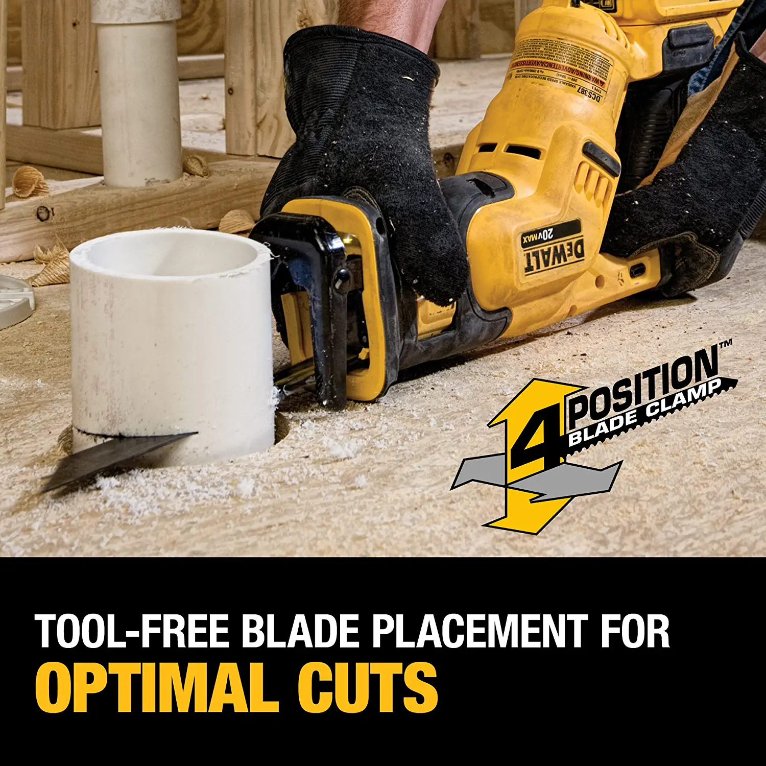 DEWALT Reciprocating Saw DCS387D1 20-volt Variable Speed Cordless (Charger Included and Battery Included) - Image 5