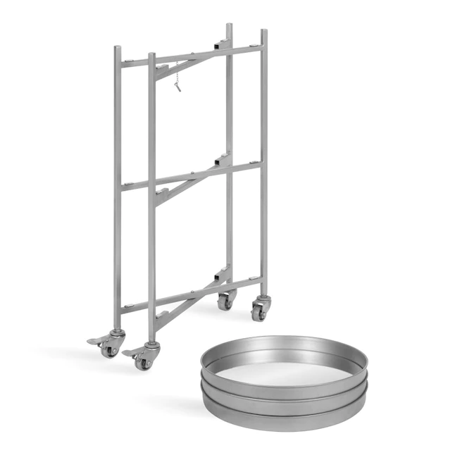 Kate and Laurel Celia Modern Glam 3-Tier Metal Bar Cart,13.75-in x 28-in, Gold, Decorative Round Serving Cart with Lockable Wheels - Image 7