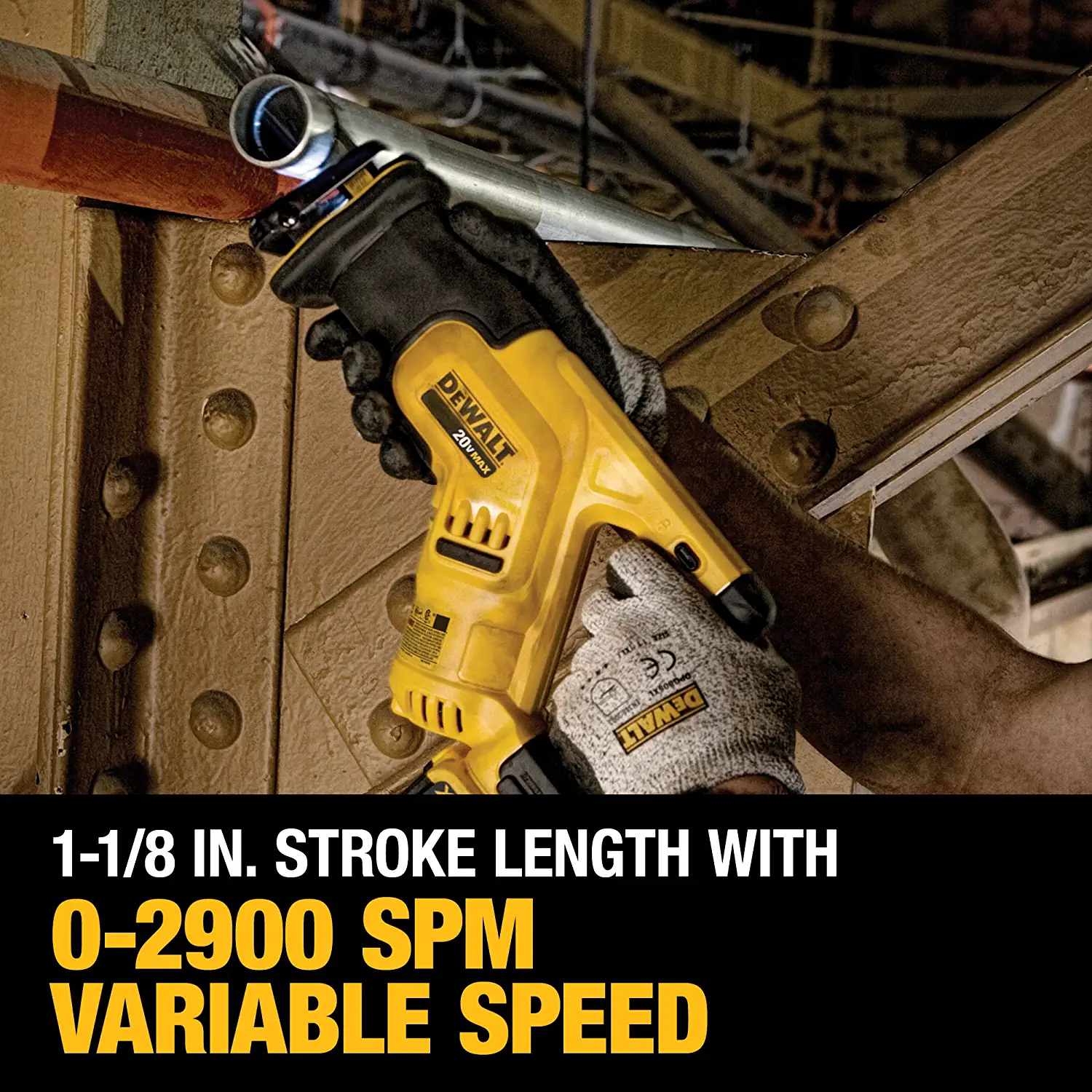 DEWALT Reciprocating Saw DCS387D1 20-volt Variable Speed Cordless (Charger Included and Battery Included) - Image 6