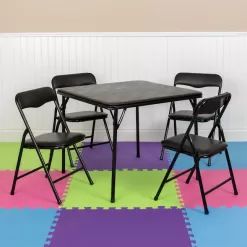Alternative view of Flash Furniture  24-in x 24-in 5-Piece Indoor Powder-coated Steel Folding Table and Chair Set