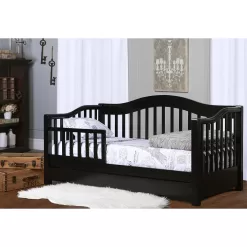 Dream on Me Toddler Day Bed with Storage, Black
