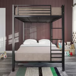 DHP Sidney Full over Full Metal Bunk Bed, Black