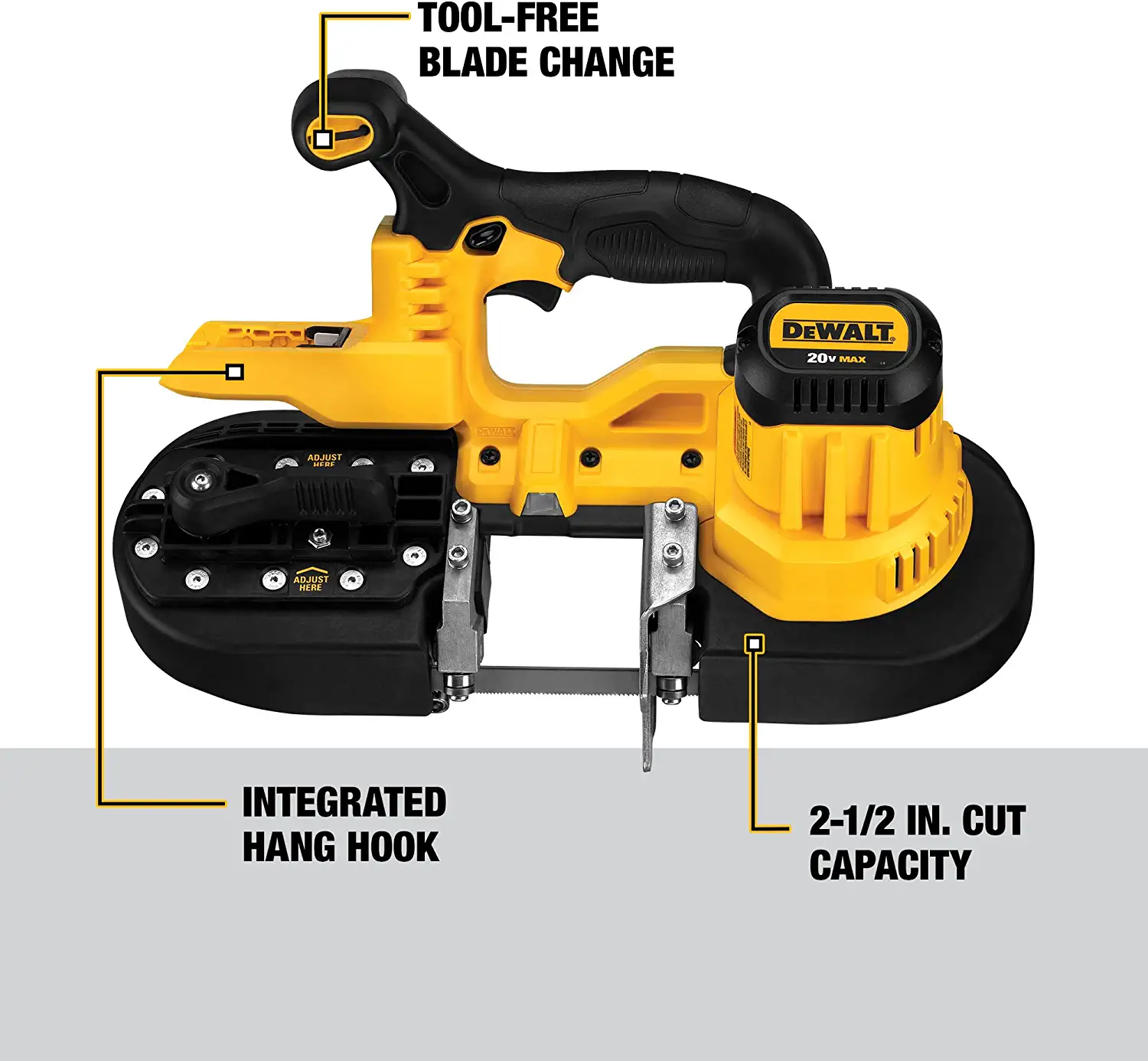 DEWALT Band Saw DCS371B 20-Volt 2.5-in Portable (Tool only) - Image 2