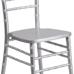 BizChair Silver Wood Chiavari Chair