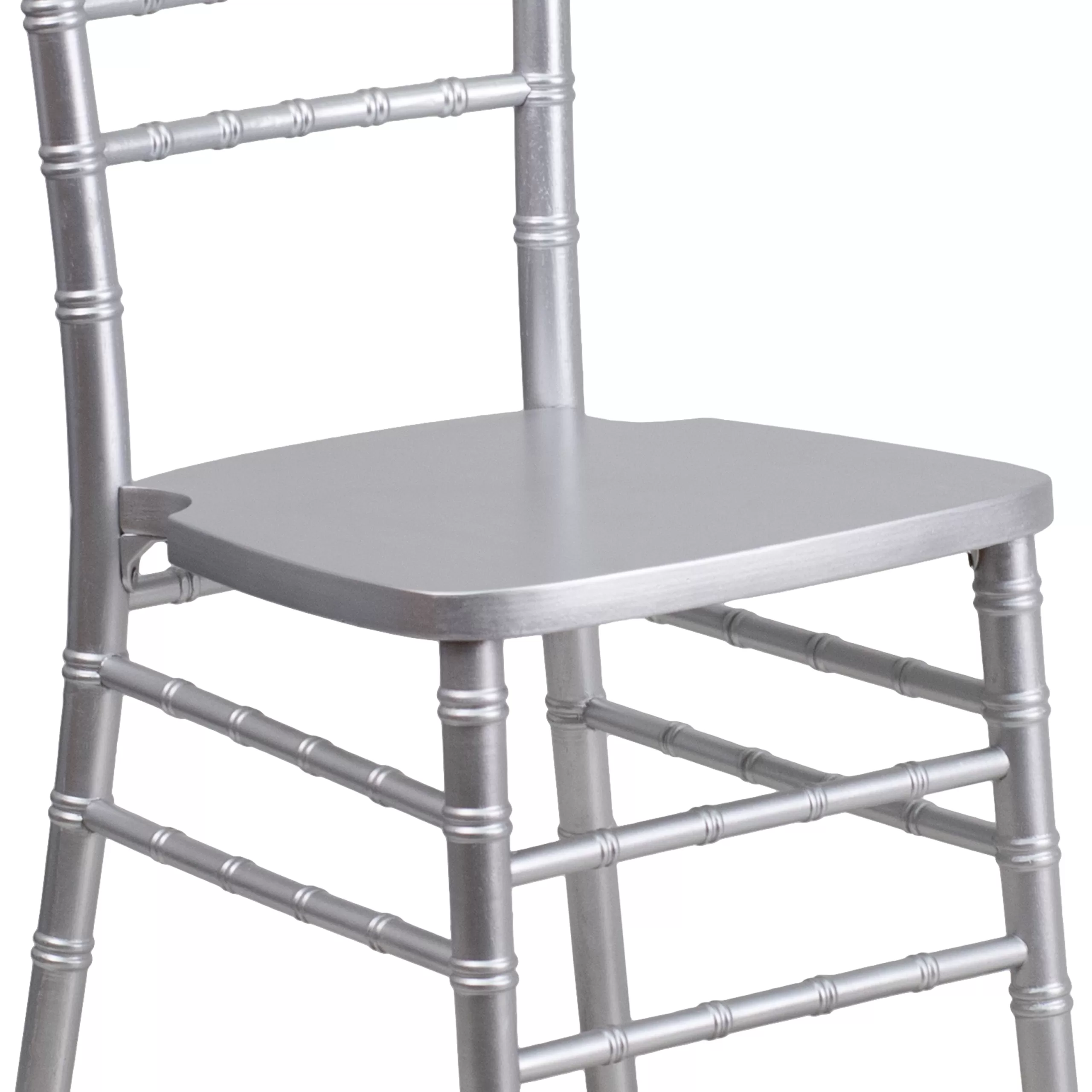 BizChair Silver Wood Chiavari Chair