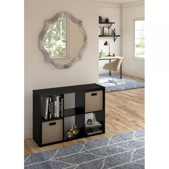 ClosetMaid 30-in H x 43.82-in W x 13.5-in D Black Wood Laminate 6 Cube Organizer - Image 2