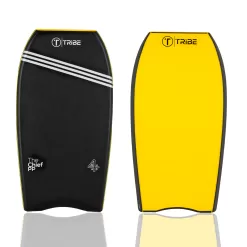 Tribe Chief Pro Quad 41.5" BK/BK/YL Bodyboard by Tribe Boards