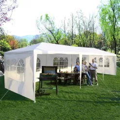 SUGIFT 10'x30' Wedding Party Tent Outdoor Canopy Tent with 5 Side Walls White