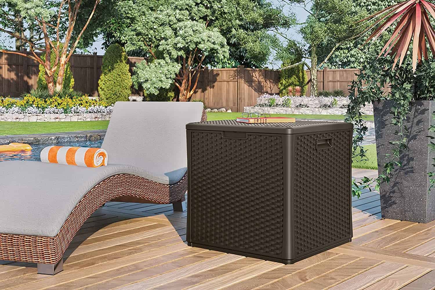 Suncast 60-Gallon Plastic Deck Box - Image 4