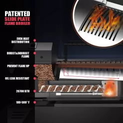 ASMOKE AS300 256-sg. in. Portable Wood Pellet BBQ Grill And Smoker Tahoe Blue