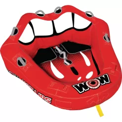 WOW 15-1100 Hot Lips Cockpit 1-2 Rider Inflatable Towable Tube