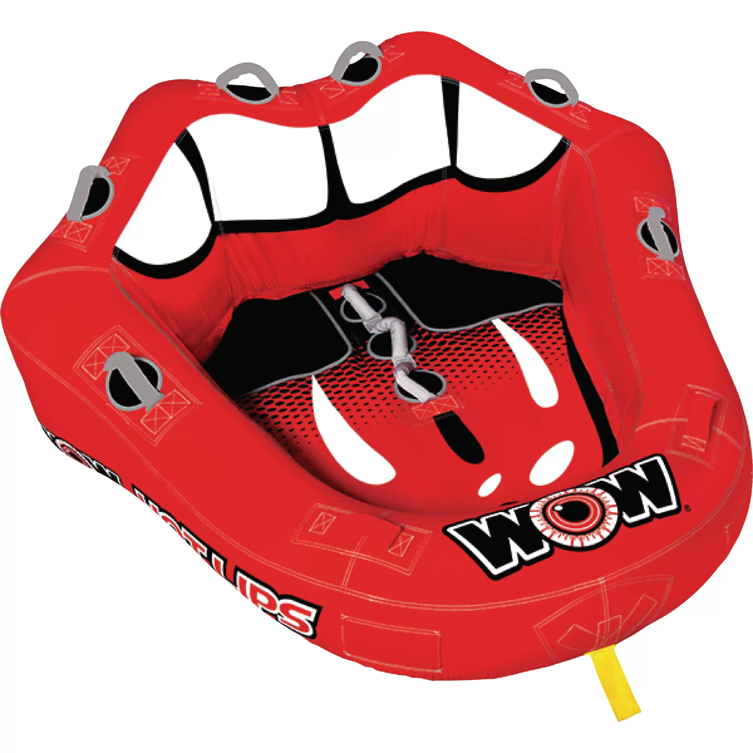 WOW 15-1100 Hot Lips Cockpit 1-2 Rider Inflatable Towable Tube
