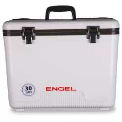Engel 30 qt. Hard Sided Ice Chest Cooler, White