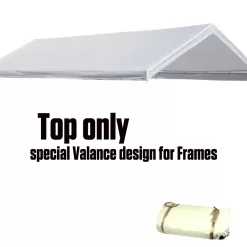 Canopy Replacement Cover 12'X20' White Tarp Top Roof Canopy Replacement Cover