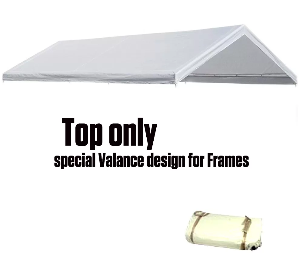 Canopy Replacement Cover 12'X20' White Tarp Top Roof Canopy Replacement Cover