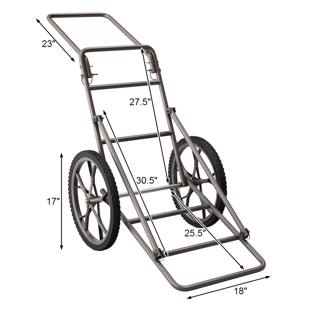 Costway New Deer Cart Game Hauler Utility Gear Dolly Cart Hunting Accessories - 500 LB