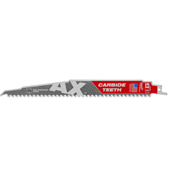 Milwaukee 2719-21-48-00-5226 M18 FUEL 18V Lithium-Ion Brushless Cordless HACKZALL Reciprocating Saw Kit with Carbide Teeth AX SAWZALL Blade